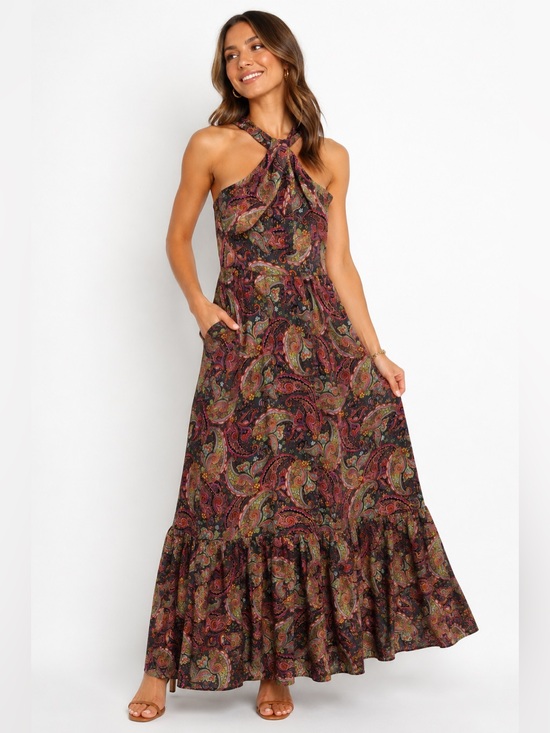 Laundry By Shelli Segal Dresses & Skirts - Laundry by Shelli Segal Paisley Maxi Dress Size 8 Boho Ruffle Flowy Sleeveless